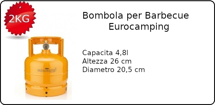 Bombola Gas Barbecue 2Kg Roma